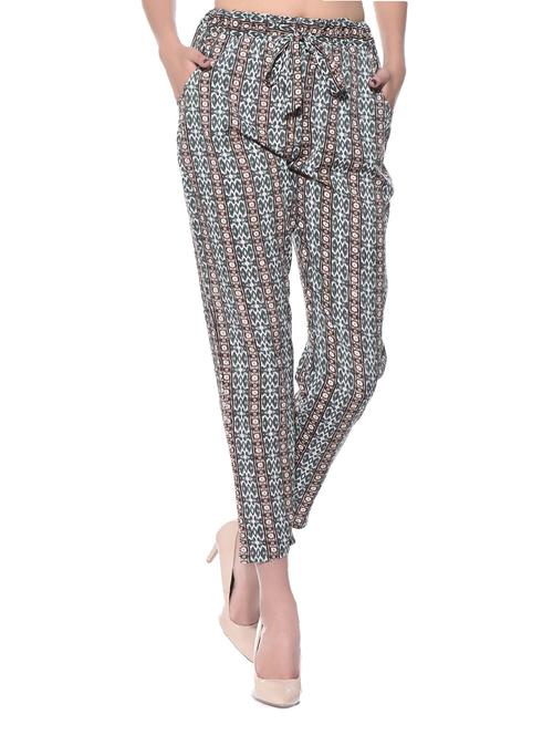 brown crepe cigarette pants - 11138506 - Very Small Image - 1