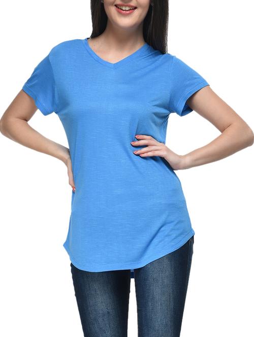 blue viscose top - 11140581 - Very Small Image - 1