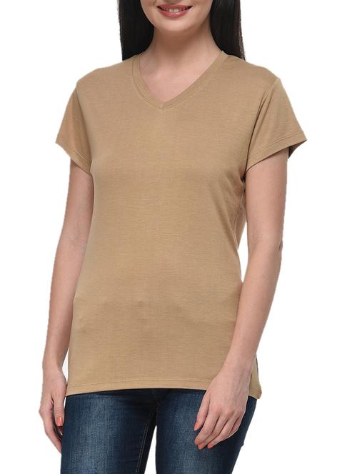 beige viscose top - 11140604 - Very Small Image - 1