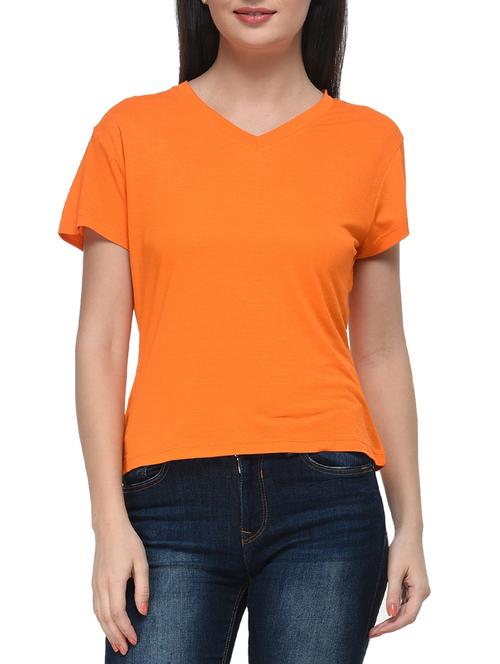 orange viscose top - 11140615 - Very Small Image - 1