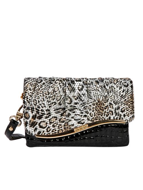 black leatherette animal print sling bag - 11140928 - Very Small Image - 1