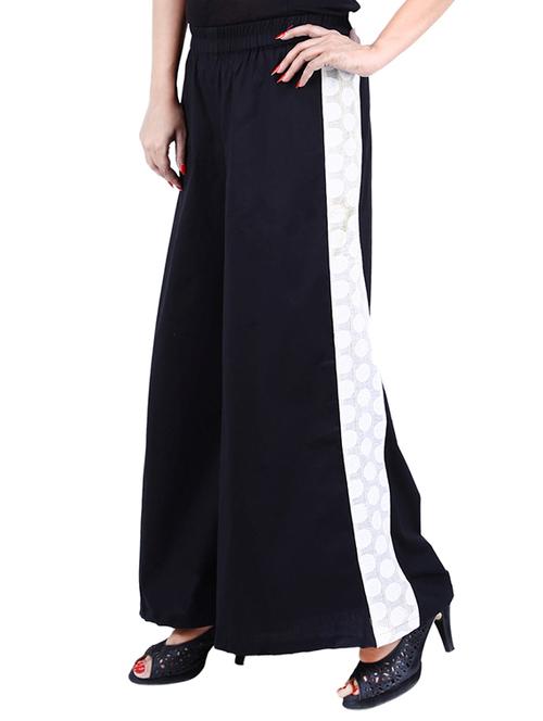 black cotton palazzos - 11141977 - Very Small Image - 1