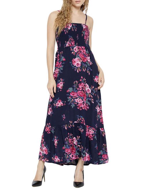 navy blue rayon dress - 11142788 - Very Small Image - 1