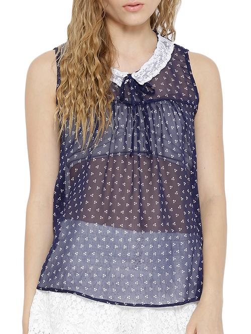 women's straight round neck top - 11142822 - Very Small Image - 1