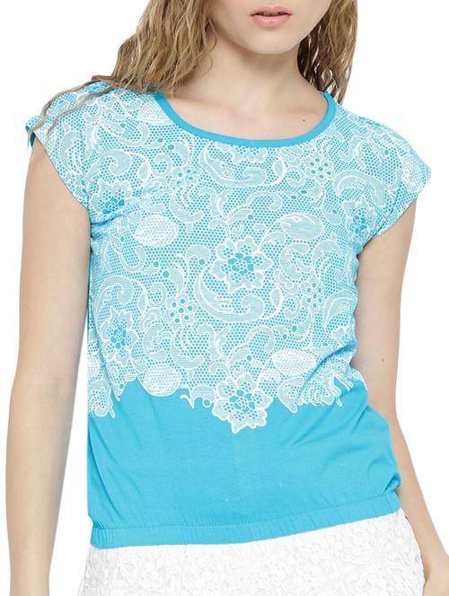 light blue cotton regular top - 11142844 - Very Small Image - 1