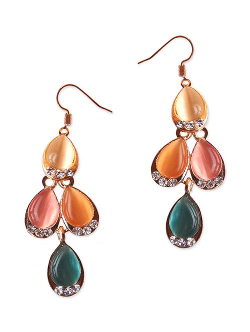 multi colored metal drop earrings - 11143292 - Very Small Image - 1
