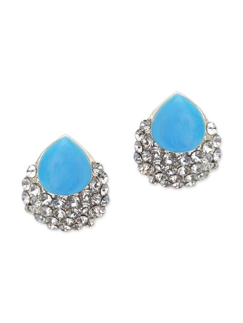blue metal studs earrings - 11143301 - Very Small Image - 1