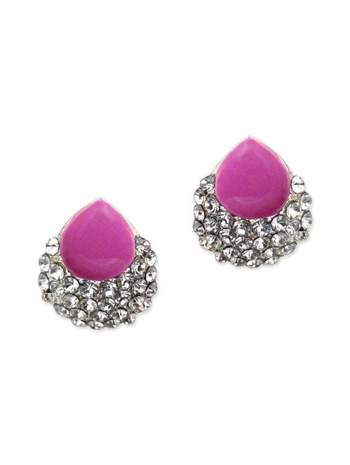 purple metal studs earrings - 11143302 - Very Small Image - 1