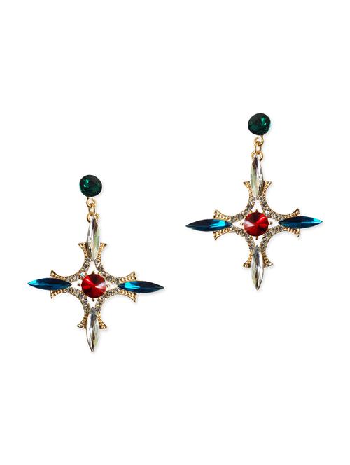 multi colored metal drop earrings - 11143305 - Very Small Image - 1