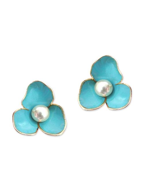 blue metal studs earring - 11143321 - Very Small Image - 1