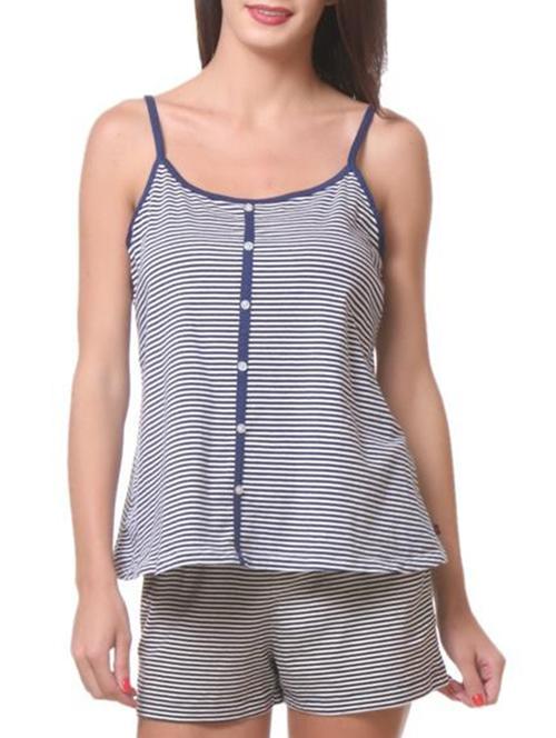 multi colored cotton shorts set nightwear - 11143333 - Very Small Image - 1