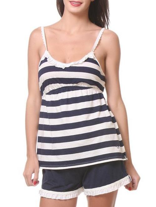 multi colored cotton shorts set nightwear - 11143335 - Very Small Image - 1