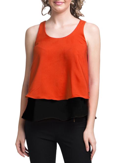 orange cotton regular top - 11143368 - Very Small Image - 1