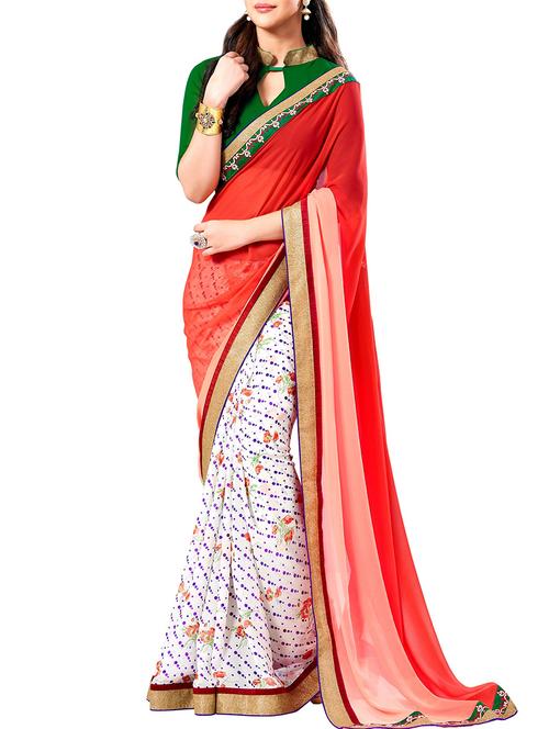 multicolor georgette saree - 11144972 - Very Small Image - 1