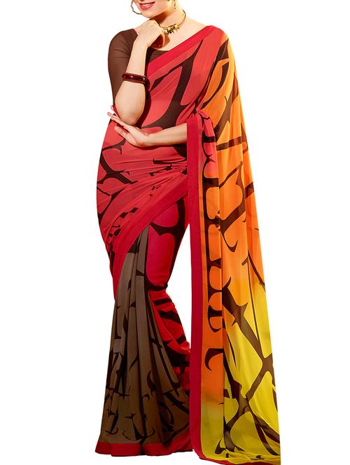 multicolor crepe saree - 11145055 - Very Small Image - 1