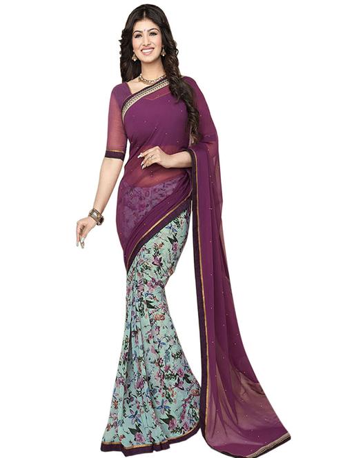 multicolor georgette saree - 11145397 - Very Small Image - 1