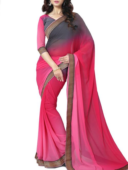 multicolor georgette saree - 11145412 - Very Small Image - 1