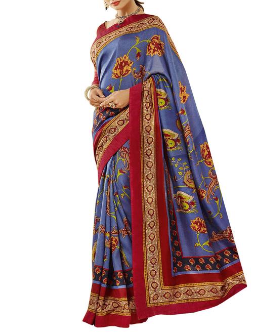 multicolor silk blend saree - 11145452 - Very Small Image - 1