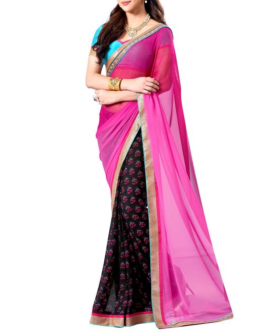 multicolor georgette saree - 11145507 - Very Small Image - 1