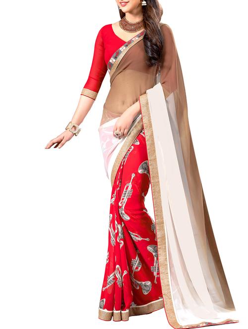 multicolor georgette saree - 11145509 - Very Small Image - 1