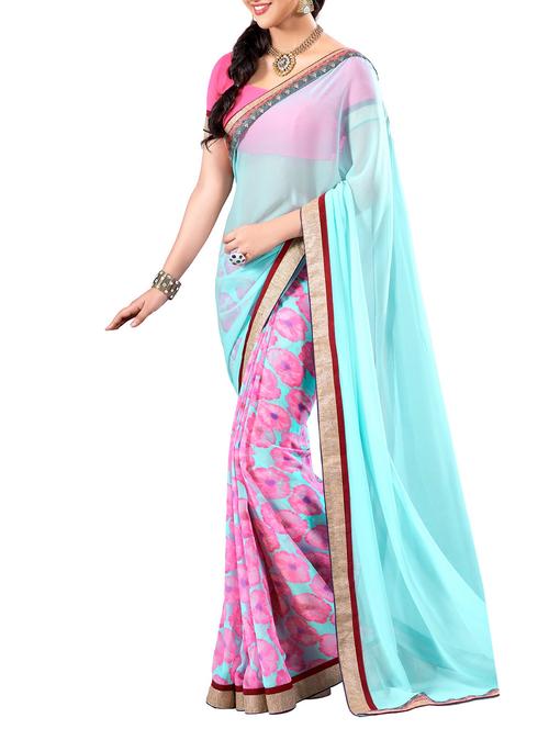 multicolor georgette saree - 11145511 - Very Small Image - 1