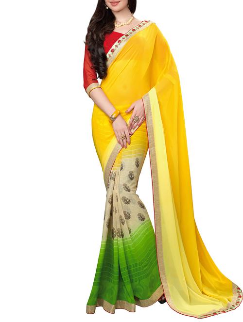 multicolor georgette saree - 11145538 - Very Small Image - 1