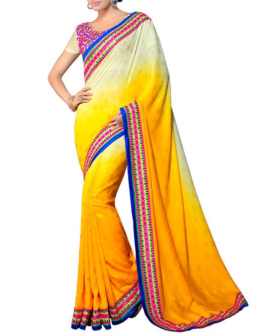 multicolor georgette saree - 11145563 - Very Small Image - 1
