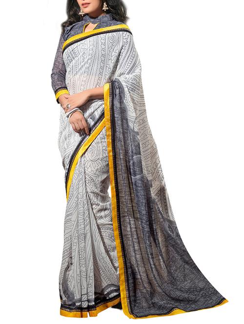 multicolor cotton blend saree - 11145565 - Very Small Image - 1