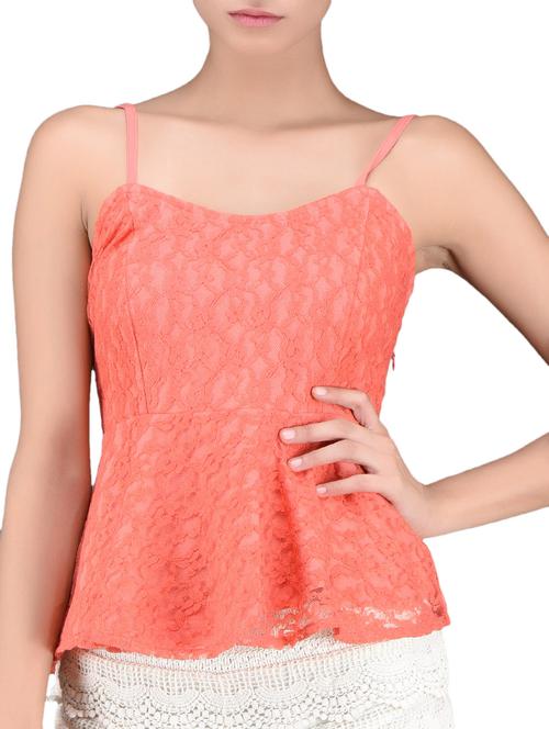 peplum laced cami top - 1115254 - Very Small Image - 1