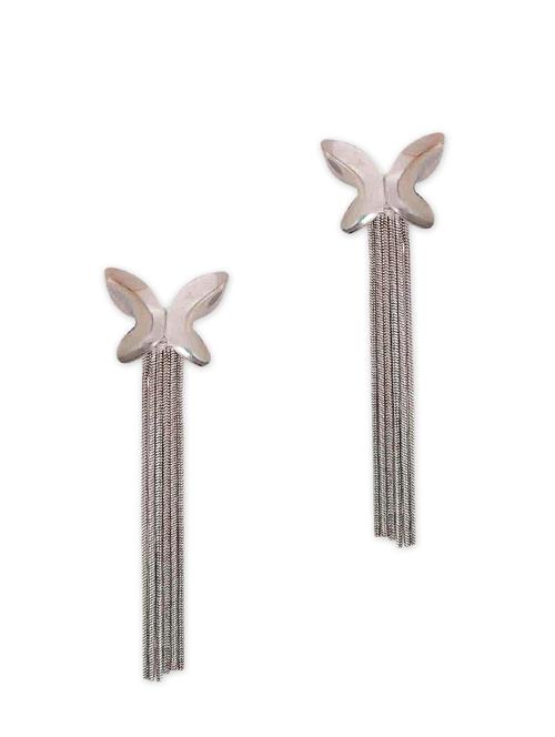 silver metal drop earring - 11153845 - Very Small Image - 1