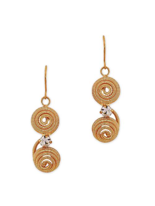 gold metal drop earring - 11153847 - Very Small Image - 1