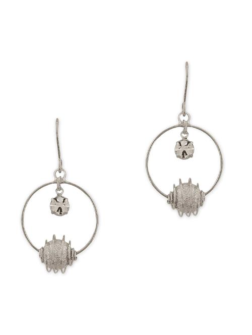 silver metal drop earring - 11153869 - Very Small Image - 1