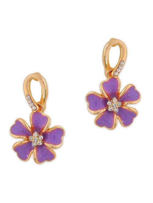 purple metal drop earring - 11153870 - Very Small Image - 1