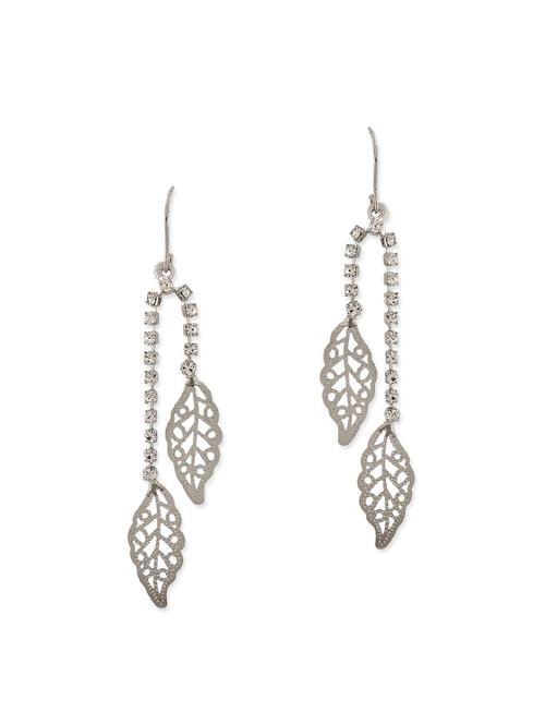 silver metal drop earring - 11153893 - Very Small Image - 1