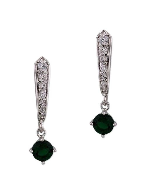 green metal drop earring - 11153992 - Very Small Image - 1
