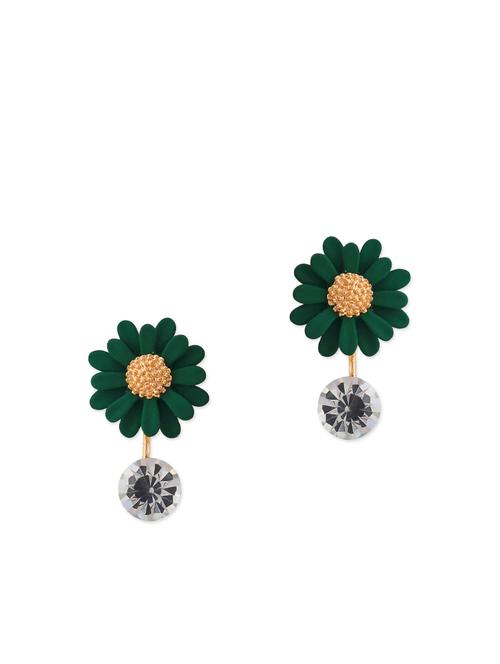 green metal drop earring - 11154064 - Very Small Image - 1