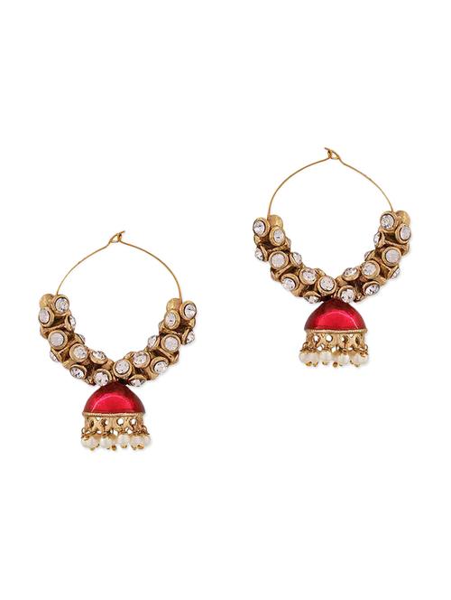 pink brass hoop earring - 11154126 - Very Small Image - 1