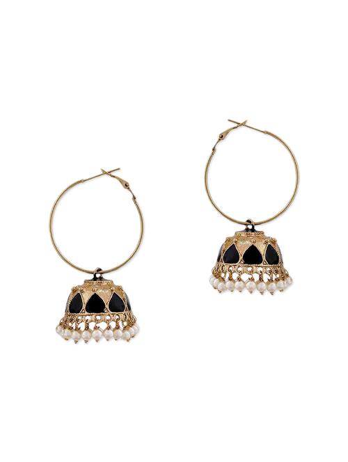 black brass hoop earring - 11154146 - Very Small Image - 1