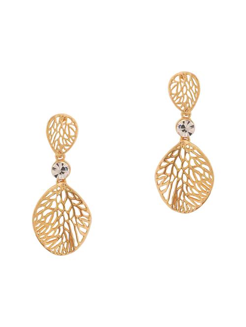 gold metal drop earring - 11154181 - Very Small Image - 1