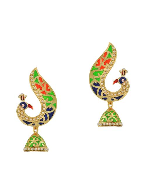 multi colored copper drop earring - 11154216 - Very Small Image - 1