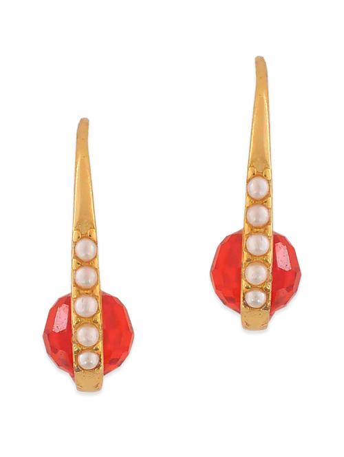 purple brass drop earring - 11154324 - Very Small Image - 1