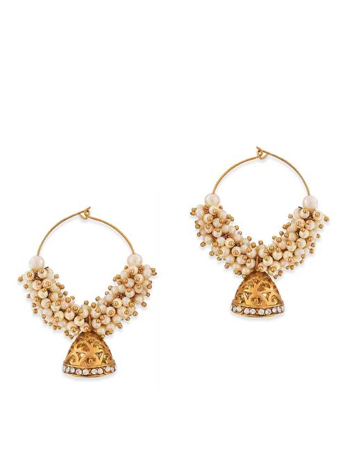 white brass hoop earring - 11154336 - Very Small Image - 1