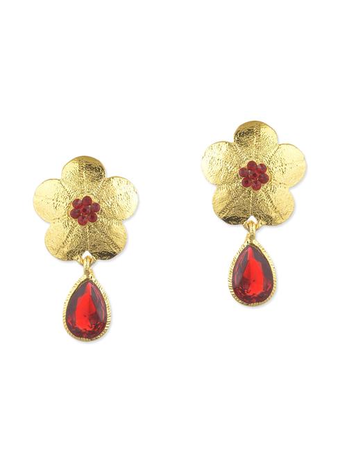 red metal alloy drop earring - 11154889 - Very Small Image - 1