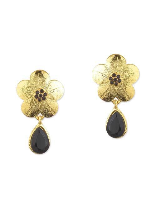 black metal alloy drop earring - 11154891 - Very Small Image - 1