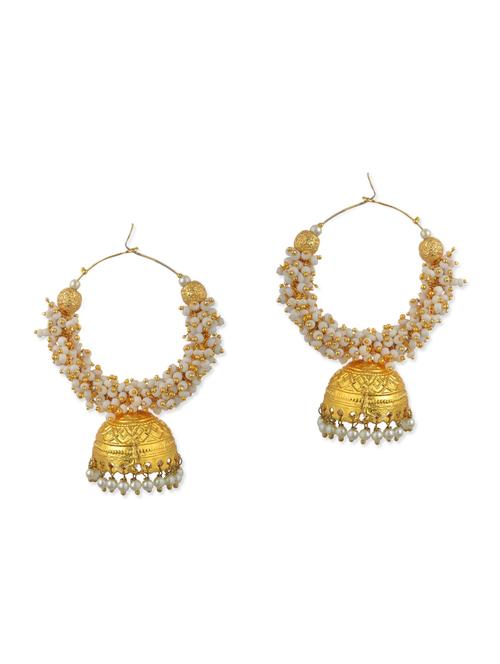 gold pearls balli earring - 11154899 - Very Small Image - 1