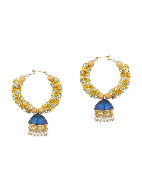 blue pearls balli earring - 11154938 - Very Small Image - 1