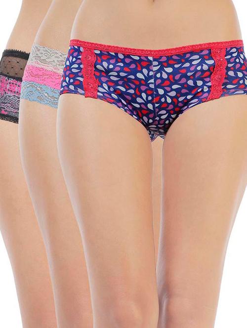 multicolored nylon hipster panties set - 11155055 - Very Small Image - 1