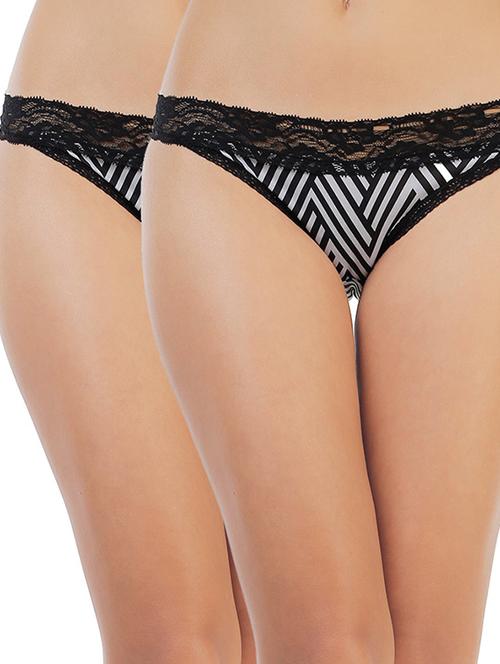 black polyester panties set - 11155081 - Very Small Image - 1