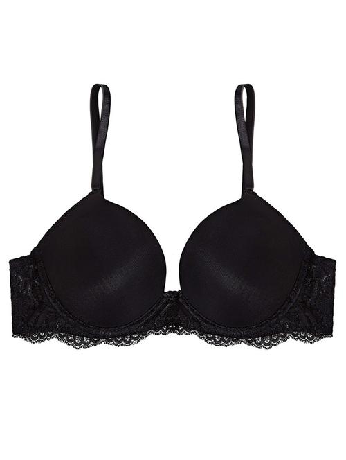 solid black polyester bra - 11155104 - Very Small Image - 1