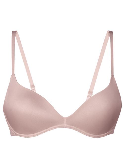 solid beige polyester bra - 11155122 - Very Small Image - 1